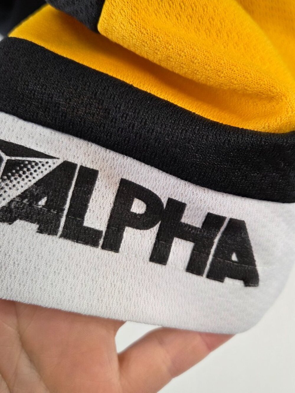 Vintage Alpha Sportswear Hockey Jersey Bruins #11 Beer League Size XXL Black - Picture 2 of 9